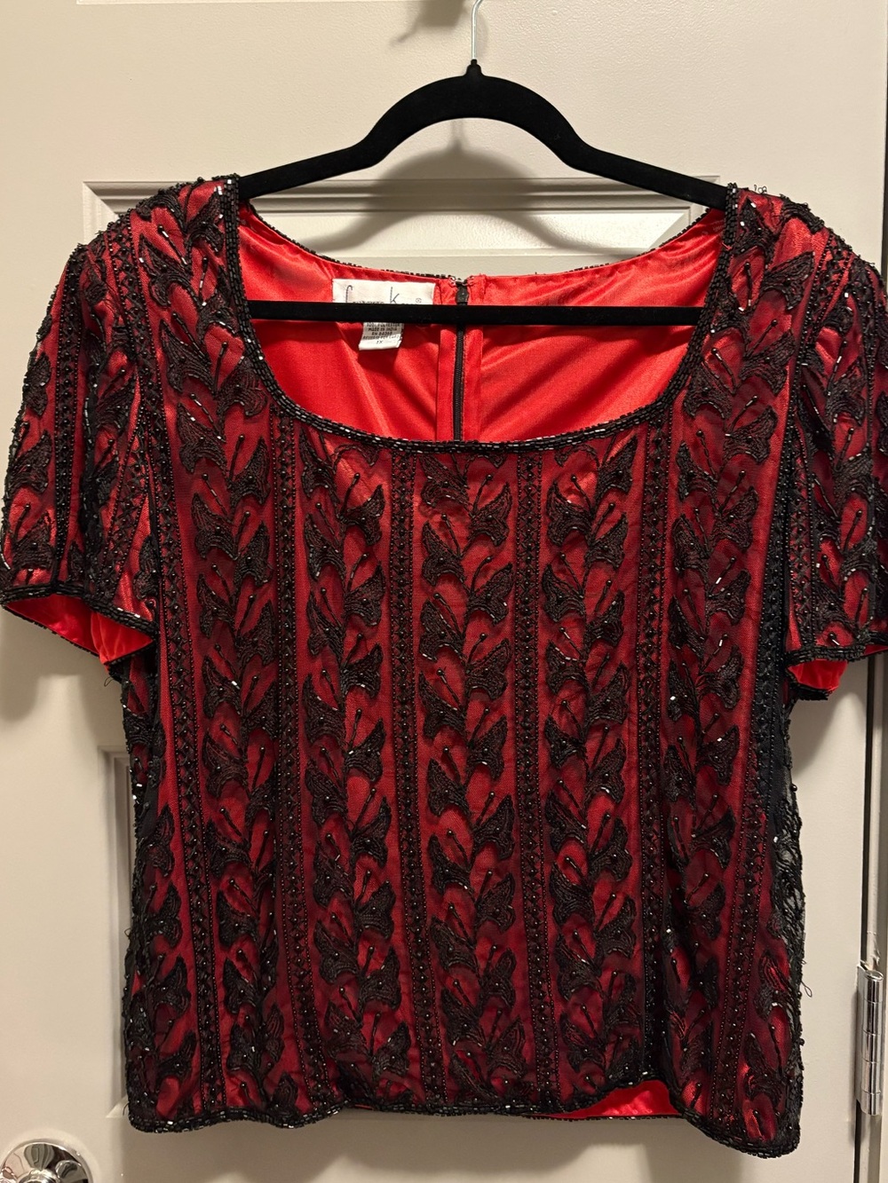 Lawrence Kazar Vintage Beaded Shirt